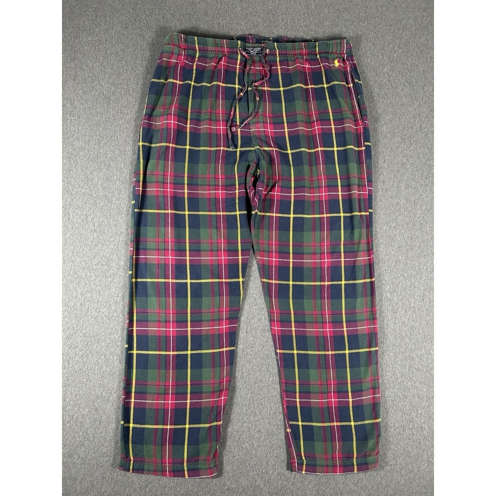 Polo Ralph Lauren Plaid Cotton Pajama Pants Size Large